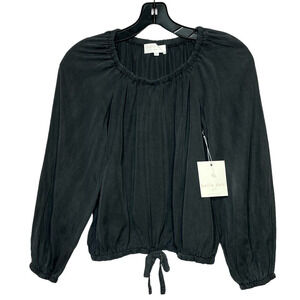 Bella Dahl Girls Long Raglan Sleeves Shirred Bubble Top New Size 14